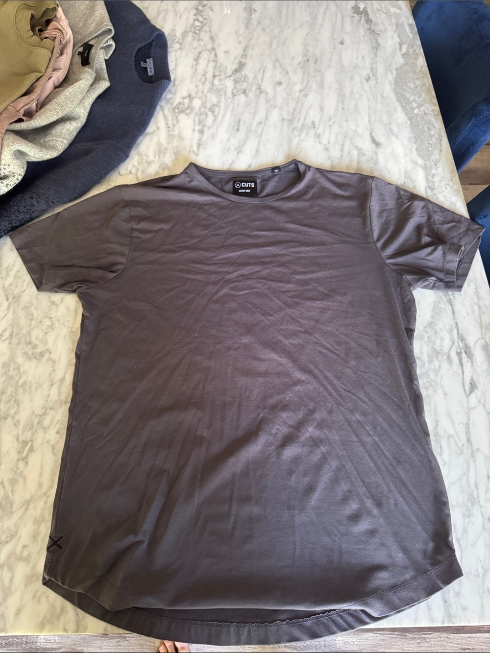 Cuts Clothing Men's Crew Neck T-Shirt in Taupe